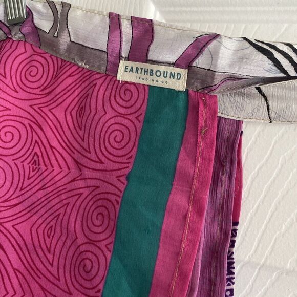 Earthbound Trading Co One Size Reversible Wrap Skirt Boho‎ Festival Hippie Flowy - Picture 5 of 6